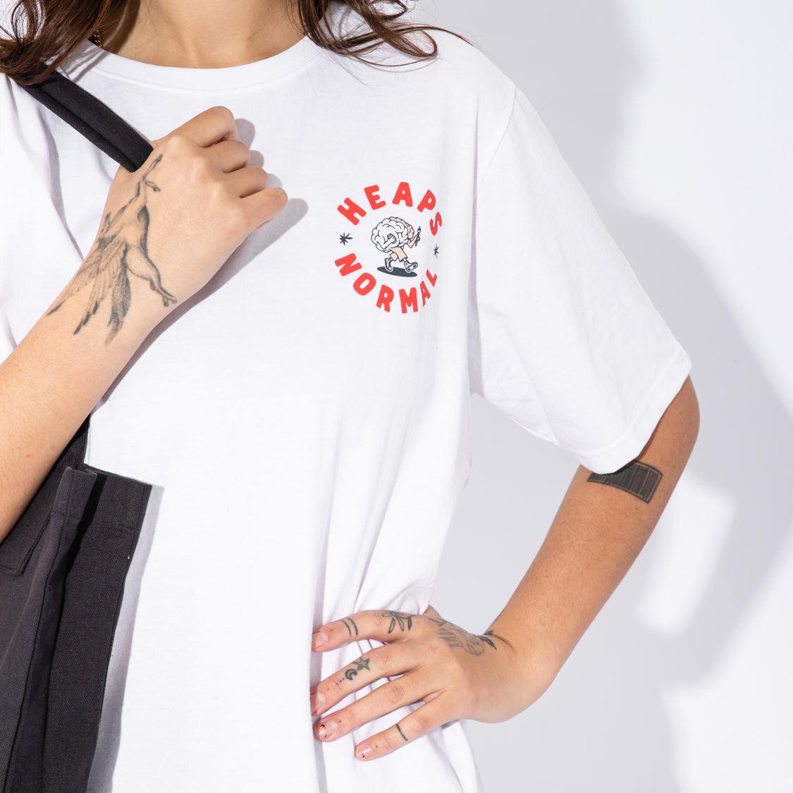 White Norm Tee | White (100% Recycled) - Heaps Normal