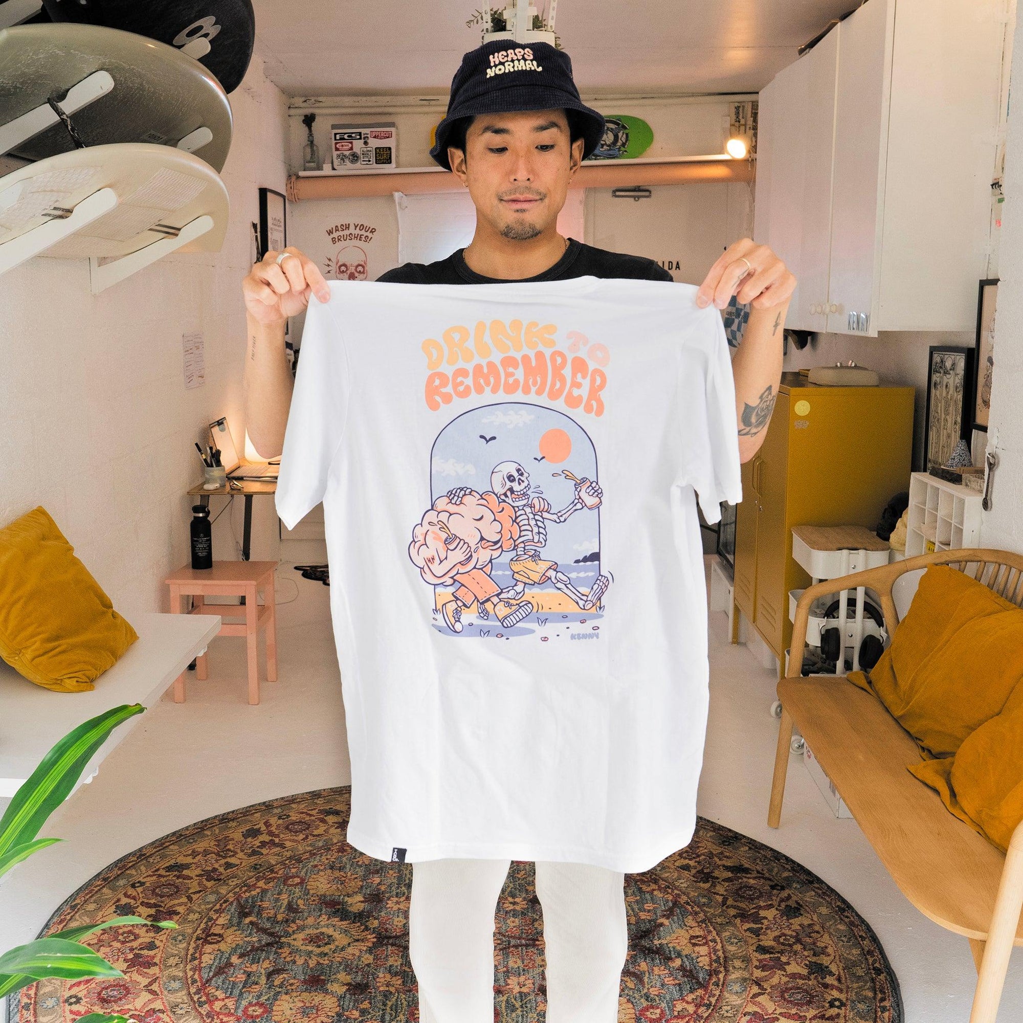 Kentaro Yoshida x Heaps Normal Tee White